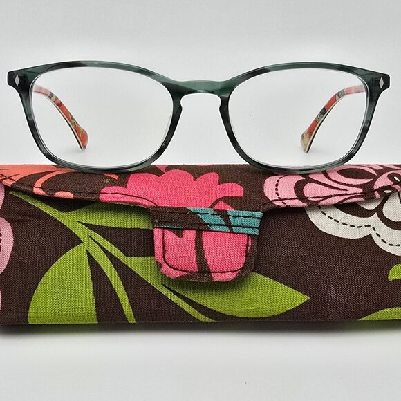 Vera Bradley Kari Coral Floral (CLF) Cat Eye Eyeglasses Frame w/ Case 49-19-140 - Picture 1 of 16